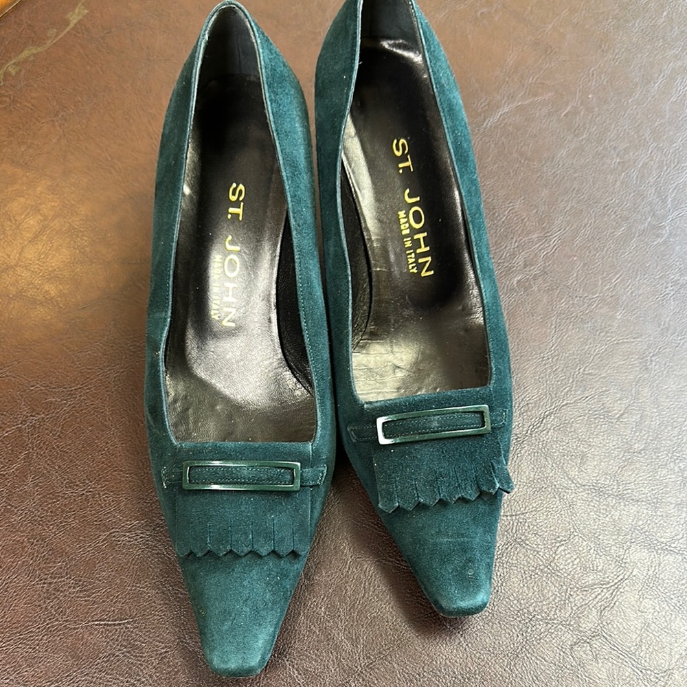 St. John Women's Green Suede Shoes